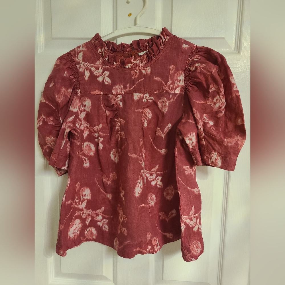 Sea New York Floral Puff Sleeve Blouse